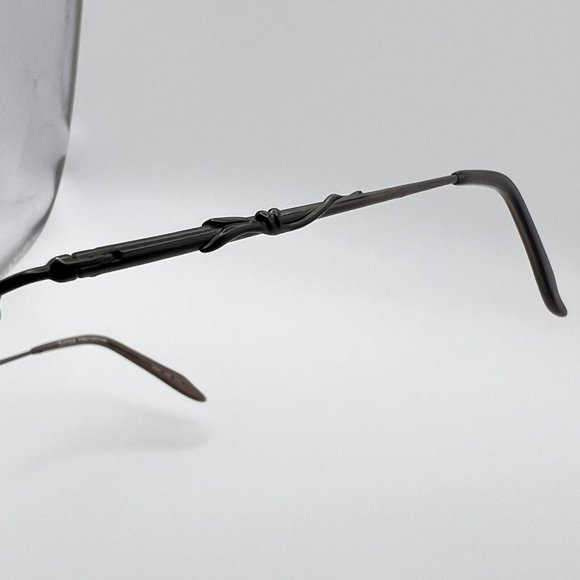 Cote D’Azur Miranda Oval Horn Full Eyeglass Frames Metal Plastic Brown 51-16-135 - Picture 5 of 12